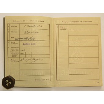 3rd Reich employment record book - printery worker. Espenlaub militaria